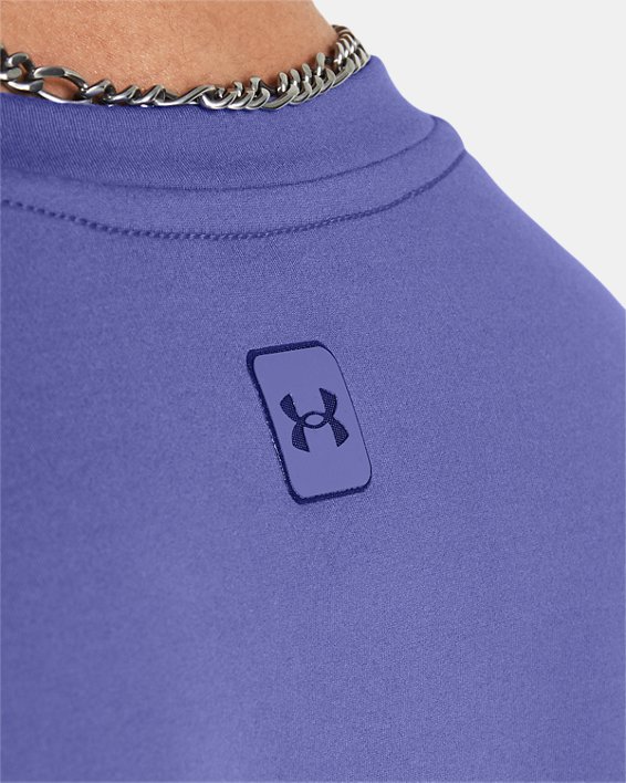 Men's UA Meridian Pocket Short Sleeve in Purple image number 3